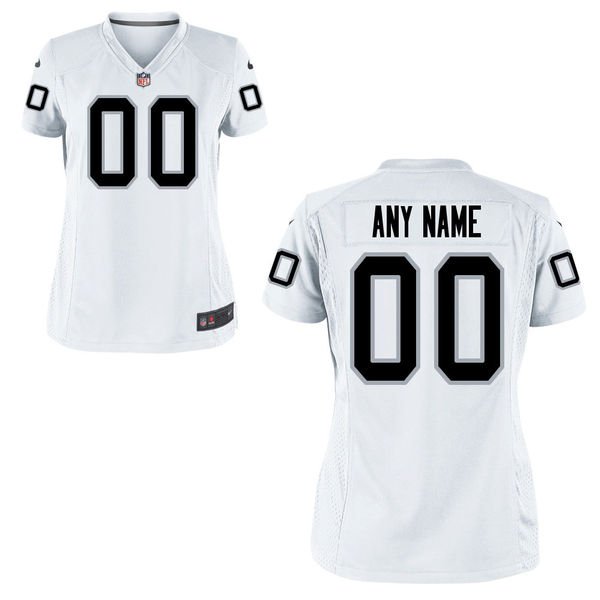 Men's Nike Las Vegas Raiders Customized Game White NFL Jersey