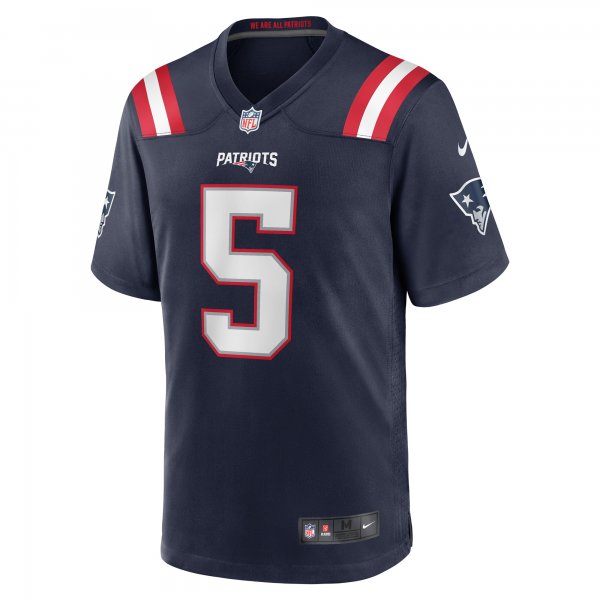 Men's New England Patriots Jalen Reagor Nike  Navy Team Game Jersey