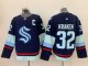 Men's Seattle Kraken #32 Kraken Navy Blue Stitched Adidas NHL Jersey