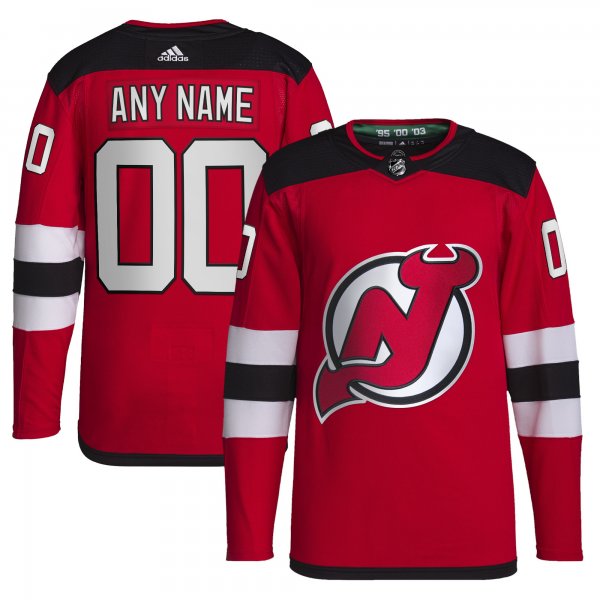 Men's New Jersey Devils  adidas Red Home  Primegreen Custom Jersey