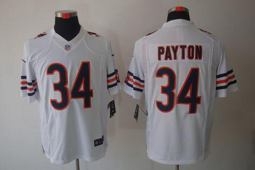 Nike Chicago Bears #34 Walter Payton White Men's Stitched NFL Limited Jersey