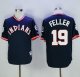 Cleveland Indians #19 Bob Feller Navy Blue 1976 Turn Back The Clock Stitched MLB Jersey