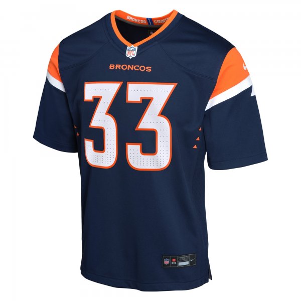 Youth Denver Broncos Javonte Williams Nike Navy Alternate Game Jersey