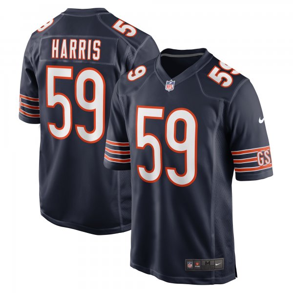 Men's Chicago Bears Jalen Harris Nike  Navy Team Game Jersey