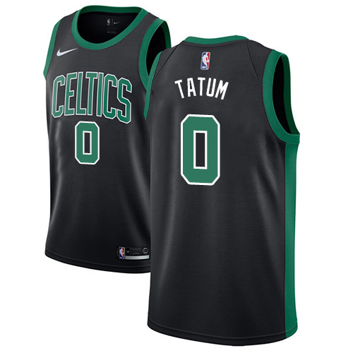 Nike Boston Celtics #0 Jayson Tatum Black Women's NBA Swingman Statement Edition Jersey