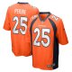 Men's Denver Broncos Samaje Perine Nike Orange Game Player Jersey