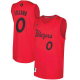 Men's Portland Trail Blazers #0 Damian Lillard Red 2016-2017 Christmas Day Stitched NBA Jersey