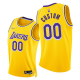 Men's Los Angeles Lakers #00 Custom 2021-22 75th Diamond Anniversary Gold Icon Edition NBA Jersey