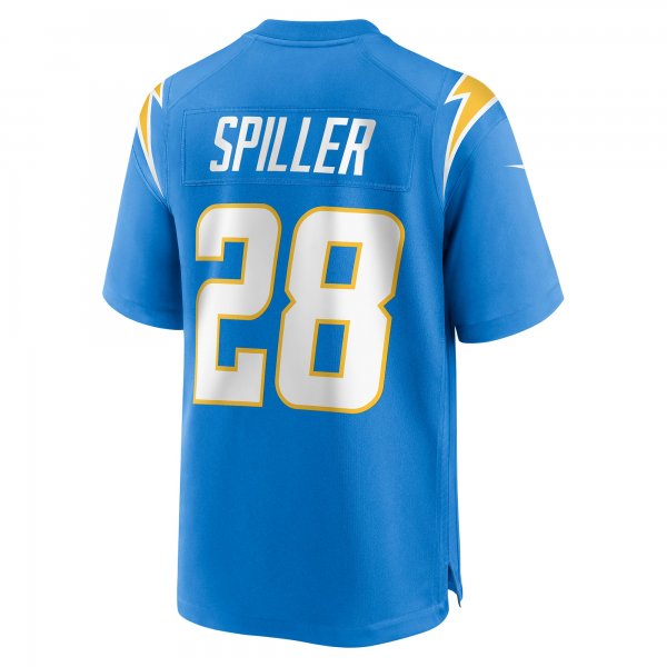 Men's Los Angeles Chargers Isaiah Spiller Nike Powder Blue Game Jersey