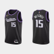 Men's Sacramento Kings #15 Davion Mitchell 2021/22 75th Anniversary City Black NBA Jersey