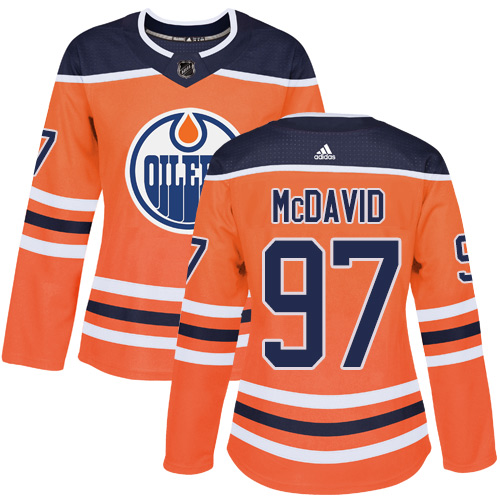 Adidas Edmonton Oilers #97 Connor McDavid Orange Home Women's Stitched NHL Jersey