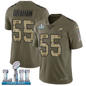 Men's Nike NFL Philadelphia Eagles #55 Brandon Graham Limited Olive/Camo 2017 Salute to Service Super Bowl LII Jersey