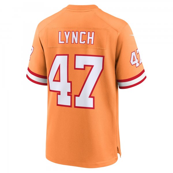 Men's Tampa Bay Buccaneers John Lynch Nike Orange Throwback Game Jersey