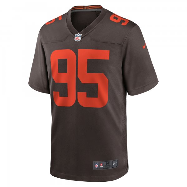 Men's Cleveland Browns Myles Garrett Nike Brown Alternate Game Jersey