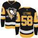 Adidas Pittsburgh Penguins #58 Kris Letang Black Home Stitched NHL Jersey