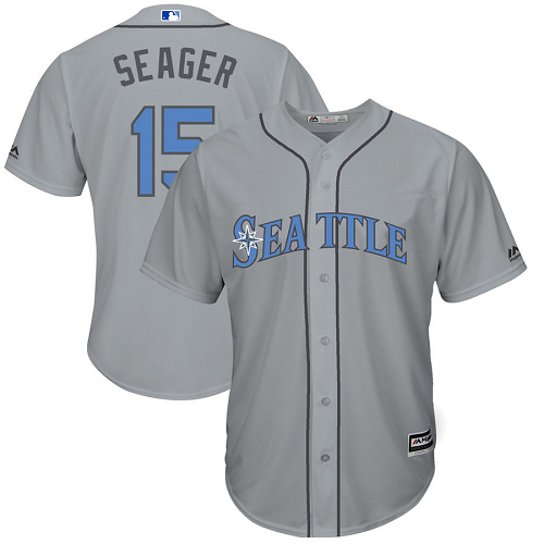 Seattle Mariners #15 Kyle Seager 2017 Father's Day Gray Jersey