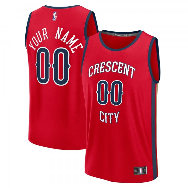 Men's New Orleans Pelicans  Fanatics Red Custom Fast Break Jersey - Statement Edition