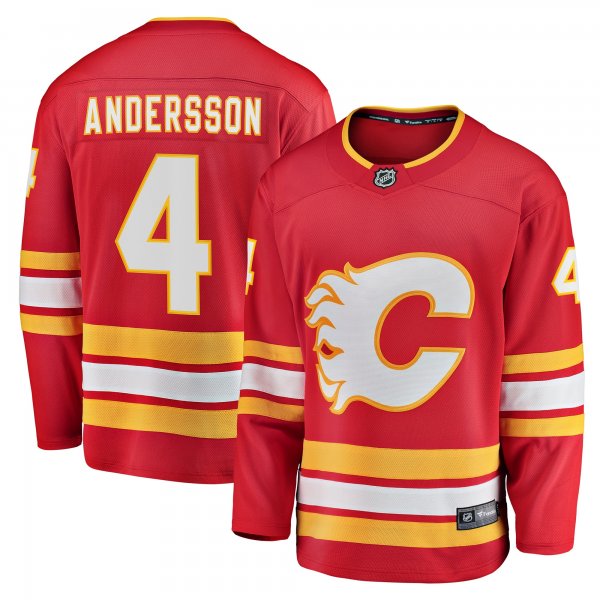 Men's Calgary Flames Rasmus Andersson Fanatics Red Home Team Breakaway Player Jersey