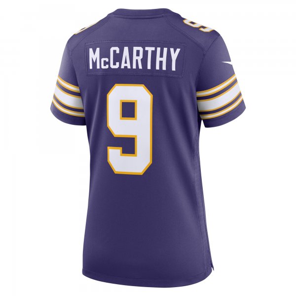 Women's Minnesota Vikings J.J. McCarthy Nike Purple 2nd Alternate 2024 NFL Draft First Round Pick Player Game Jersey