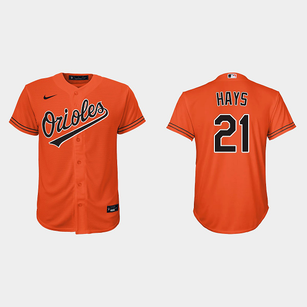 Youth Baltimore Orioles #21 Austin Hays Orange MLB Jersey