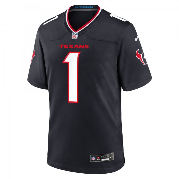 Men's Houston Texans Stefon Diggs Nike Navy Game Jersey