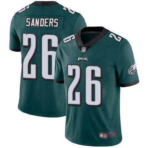 Men's Nike Philadelphia Eagles #26 Miles Sanders Midnight Green Team Color Stitched NFL Vapor Untouchable Limited Jersey