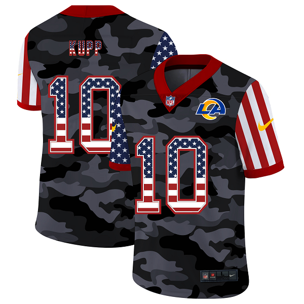 Men's Los Angeles Rams #10 Cooper Kupp USA Camo 2020 Salute To Service Stitched NFL Nike Limited Jersey