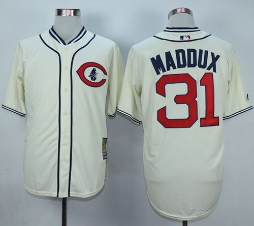 Chicago Cubs #31 Greg Maddux Cream 1929 Turn Back The Clock Stitched MLB Jersey