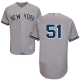 New York Yankees #51 Bernie Williams Grey Flexbase Collection Stitched MLB Jersey