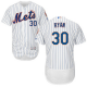 New York Mets #30 Nolan Ryan WhiteBlue Strip Flexbase Collection Stitched MLB Jersey