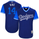 Men's Los Angeles Dodgers #14 Enrique Hernandez Navy Blue Kike" Players Weekend MLB Majestic Jersey"