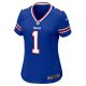 Women's Buffalo Bills Number 1 Mom Nike Royal Game Jersey