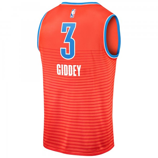 Men's Oklahoma City Thunder Josh Giddey Fanatics Orange Fast Break Replica Player Jersey - Statement Edition