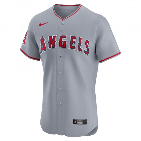 Men's Los Angeles Angels Nike Gray Road 2024 Jackie Robinson Day Elite Jersey