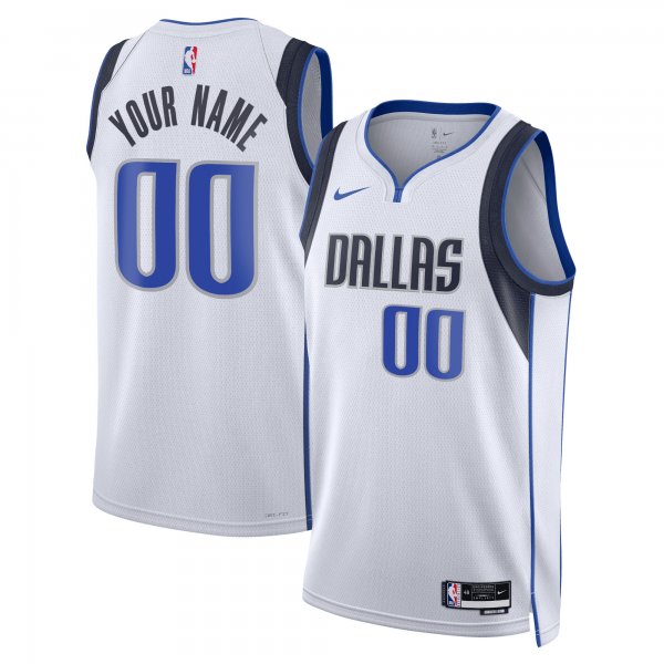 Unisex Dallas Mavericks Nike White Swingman Custom Jersey - Association Edition