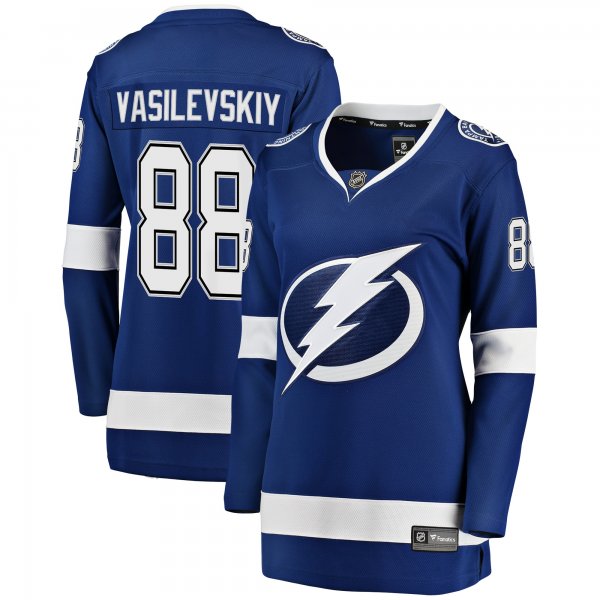 Women's Tampa Bay Lightning Andrei Vasilevskiy Fanatics Blue Premier Breakaway Player Jersey