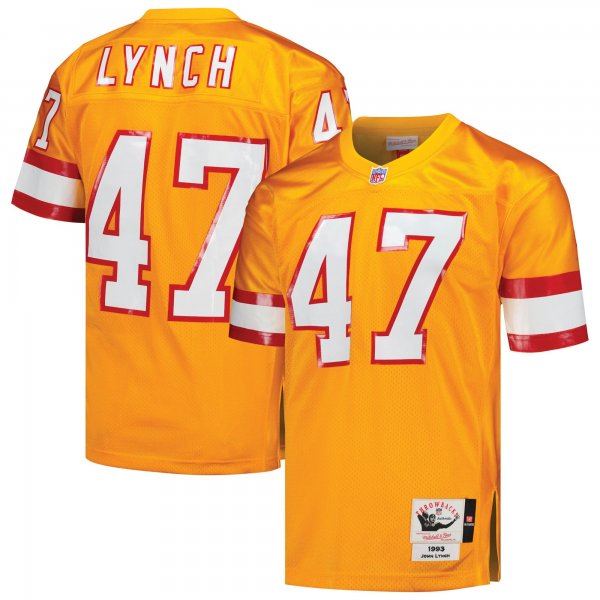 Men's Tampa Bay Buccaneers 1993 John Lynch Mitchell & Ness Orange Throwback Retired Player Jersey