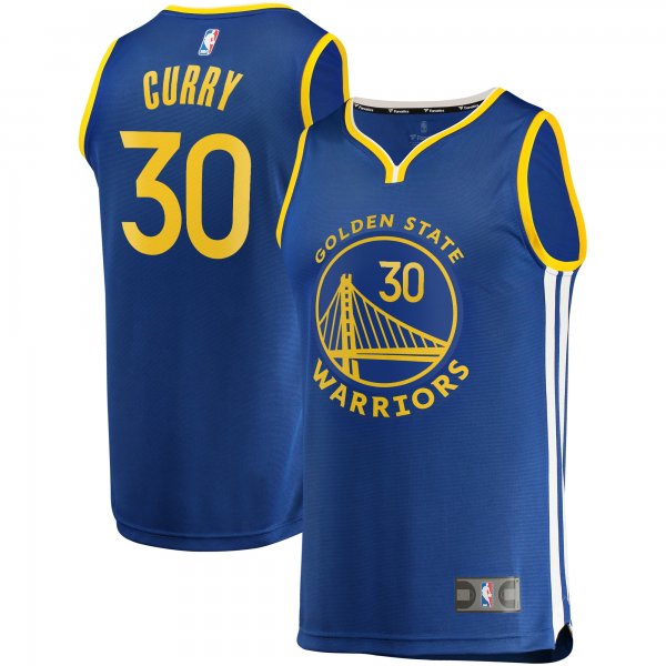 Men's Golden State Warriors Stephen Curry Fanatics Royal Fast Break Replica Player Jersey - Icon Edition