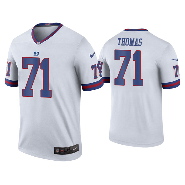 Men's Nike New York Giants #71 Andrew Thomas Color Rush Legend White Jersey