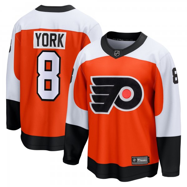 Men's Philadelphia Flyers Cam York Fanatics Orange Home Breakaway Jersey