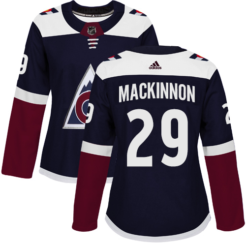 Women's Adidas Colorado Avalanche #29 Nathan MacKinnon Navy AlternateStitched NHL Jersey