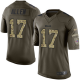 Buffalo Bills #17 Josh Allen Green Men's Stitched NFL Limited 2015 Salute to Service Jersey