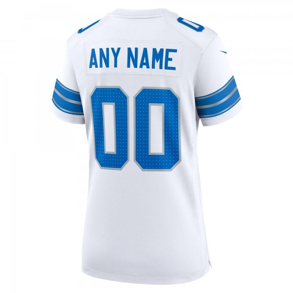 Women's Detroit Lions  Nike White Custom Game Jersey