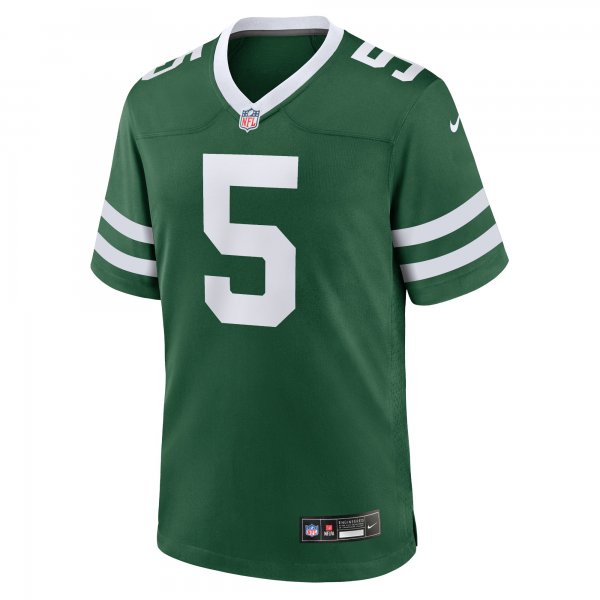 Men's New York Jets Garrett Wilson Nike Legacy Green Game Jersey