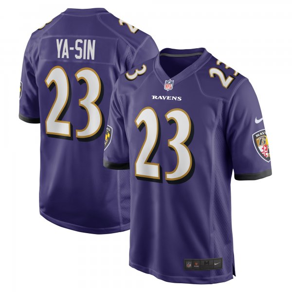 Men's Baltimore Ravens Rock Ya-Sin Nike  Purple  Game Jersey