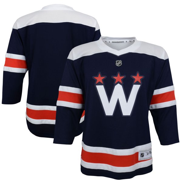 Youth Washington Capitals Navy 2020/21 Alternate Replica Jersey