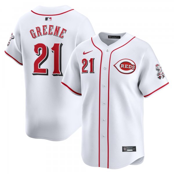 Men's Cincinnati Reds Hunter Greene Nike White Home Limited Player Jersey