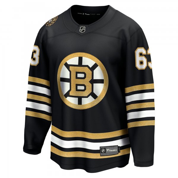 Men's Boston Bruins Brad Marchand Fanatics Black 100th Anniversary Premier Breakaway Player Jersey