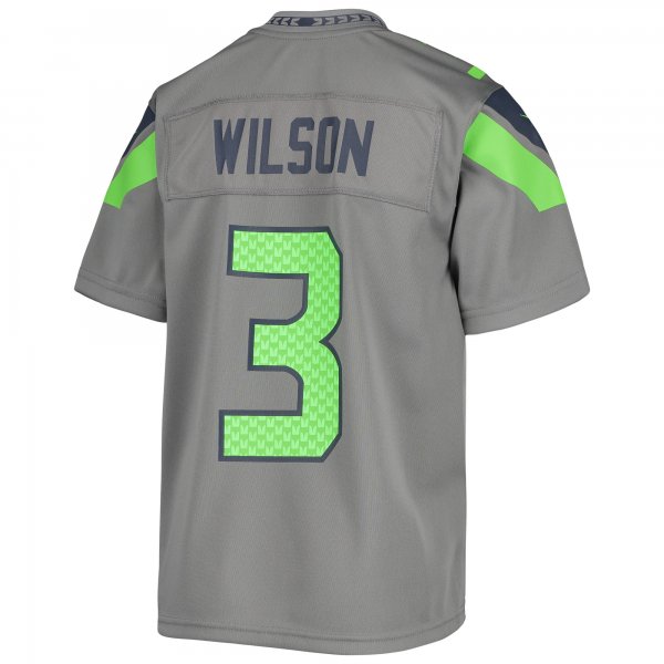 Youth Seattle Seahawks Russell Wilson Nike Gray Inverted Team Game Jersey