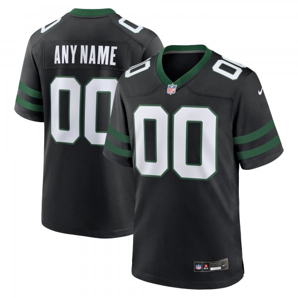 Men's New York Jets  Nike Legacy Black Alternate Custom Limited Jersey